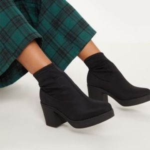 Pretty little thing black sock boots